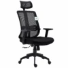 Black Mesh High Back Executive Office Chair Swivel Desk Chair With Synchro-Tilt, Adjustable Armrest & Headrest 19 Black Mesh High Back Executive Office Chair Swivel Desk Chair With Synchro-Tilt, Adjustable Armrest & Headrest -Daals Store MO73BLACK HB WB1