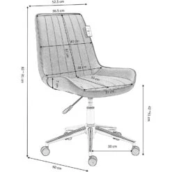 Cherry Tree Furniture Cala Vintage Pine Green Colour Velvet Desk Chair Swivel Chair With Chrome Feet 11 Cherry Tree Furniture Cala Vintage Pine Green Colour Velvet Desk Chair Swivel Chair With Chrome Feet -Daals Store MO83 CHART