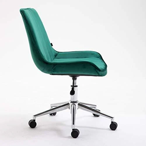 Cherry Tree Furniture Cala Vintage Pine Green Colour Velvet Desk Chair Swivel Chair With Chrome Feet 2 Cherry Tree Furniture Cala Vintage Pine Green Colour Velvet Desk Chair Swivel Chair With Chrome Feet - Image 2