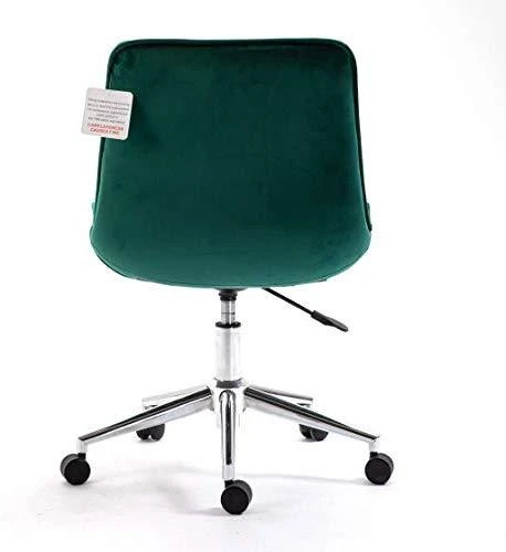 Cherry Tree Furniture Cala Vintage Pine Green Colour Velvet Desk Chair Swivel Chair With Chrome Feet 5 Cherry Tree Furniture Cala Vintage Pine Green Colour Velvet Desk Chair Swivel Chair With Chrome Feet - Image 5
