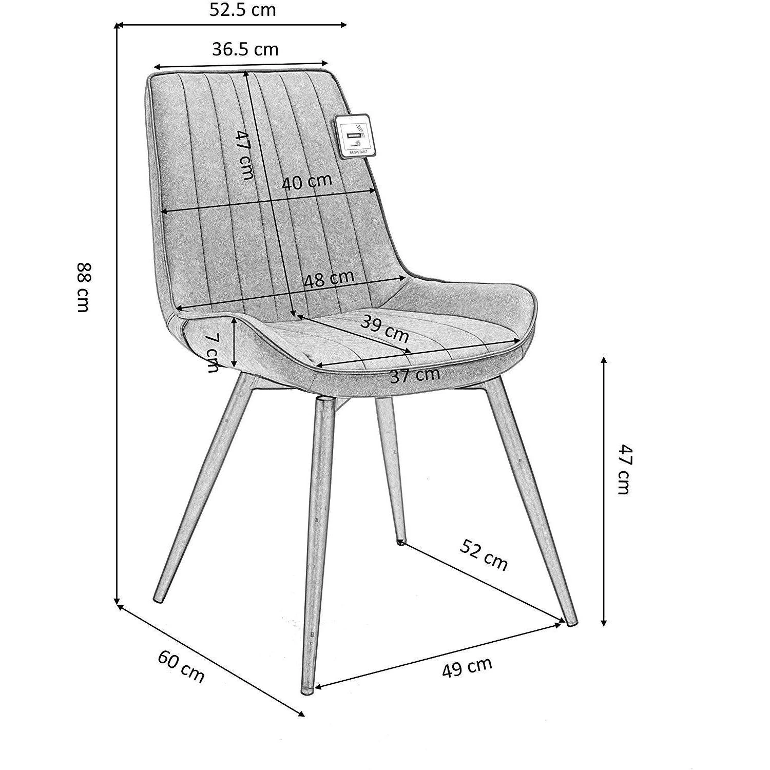 Cala Set Of 2 Green Velvet Dining Chairs 3 Cala Set Of 2 Green Velvet Dining Chairs - Image 3