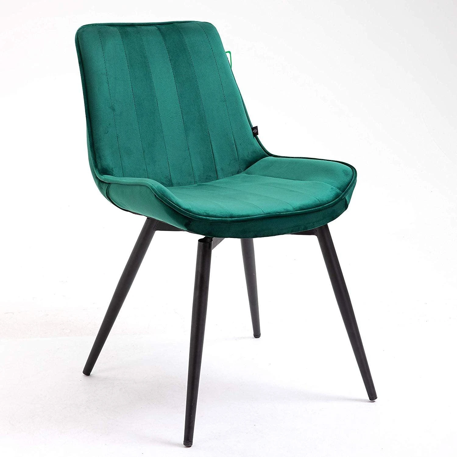 Cala Set Of 2 Green Velvet Dining Chairs 2 Cala Set Of 2 Green Velvet Dining Chairs - Image 2