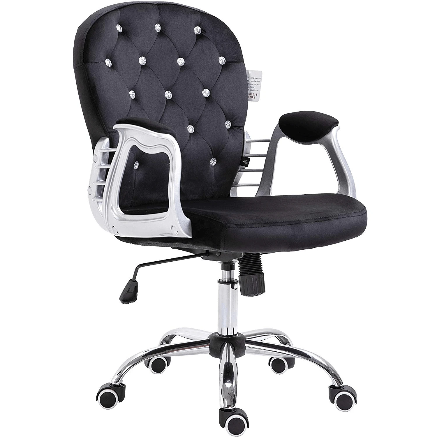 Black Velvet Chesterfield Swivel Chair 1 Black Velvet Chesterfield Swivel Chair