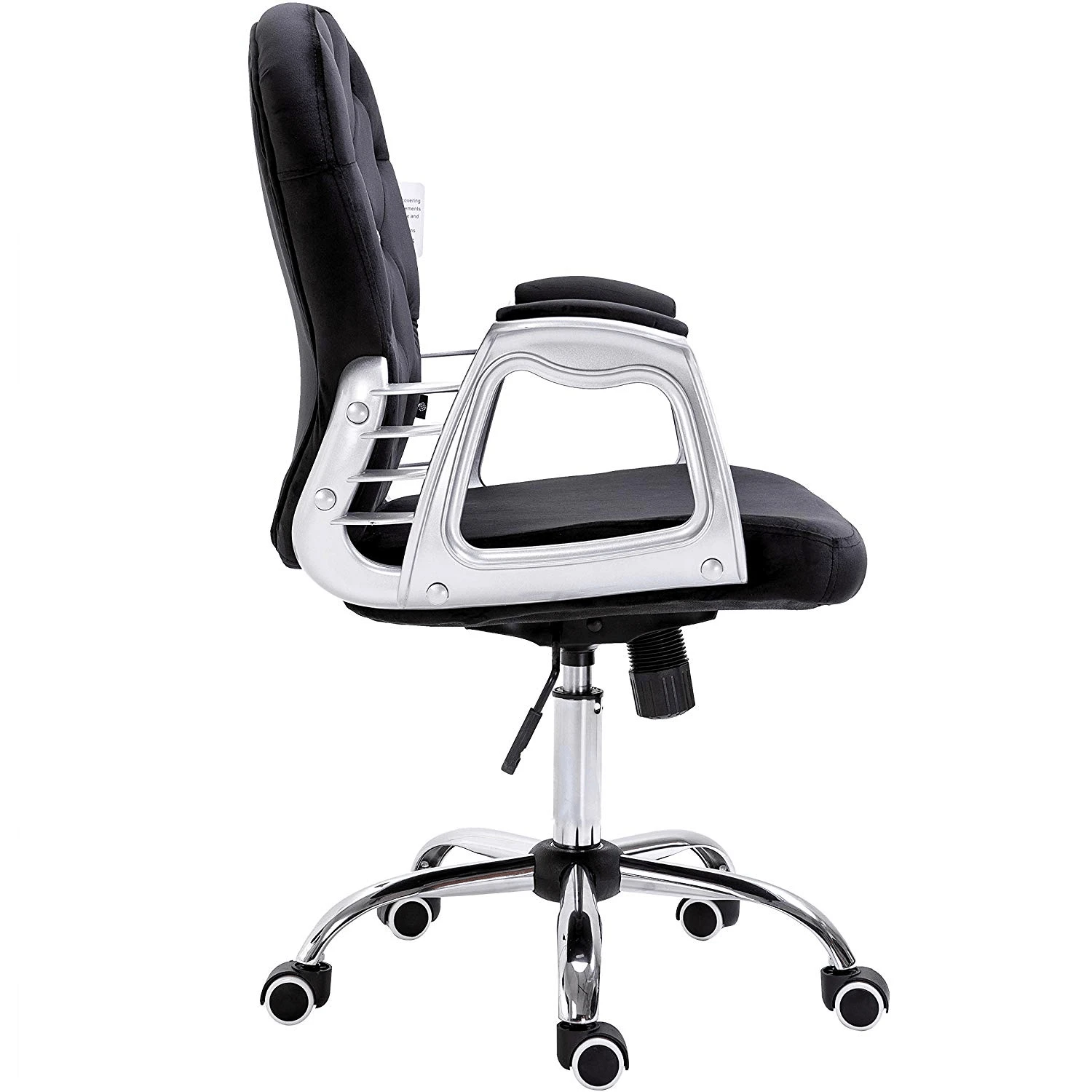 Black Velvet Chesterfield Swivel Chair 4 Black Velvet Chesterfield Swivel Chair - Image 4