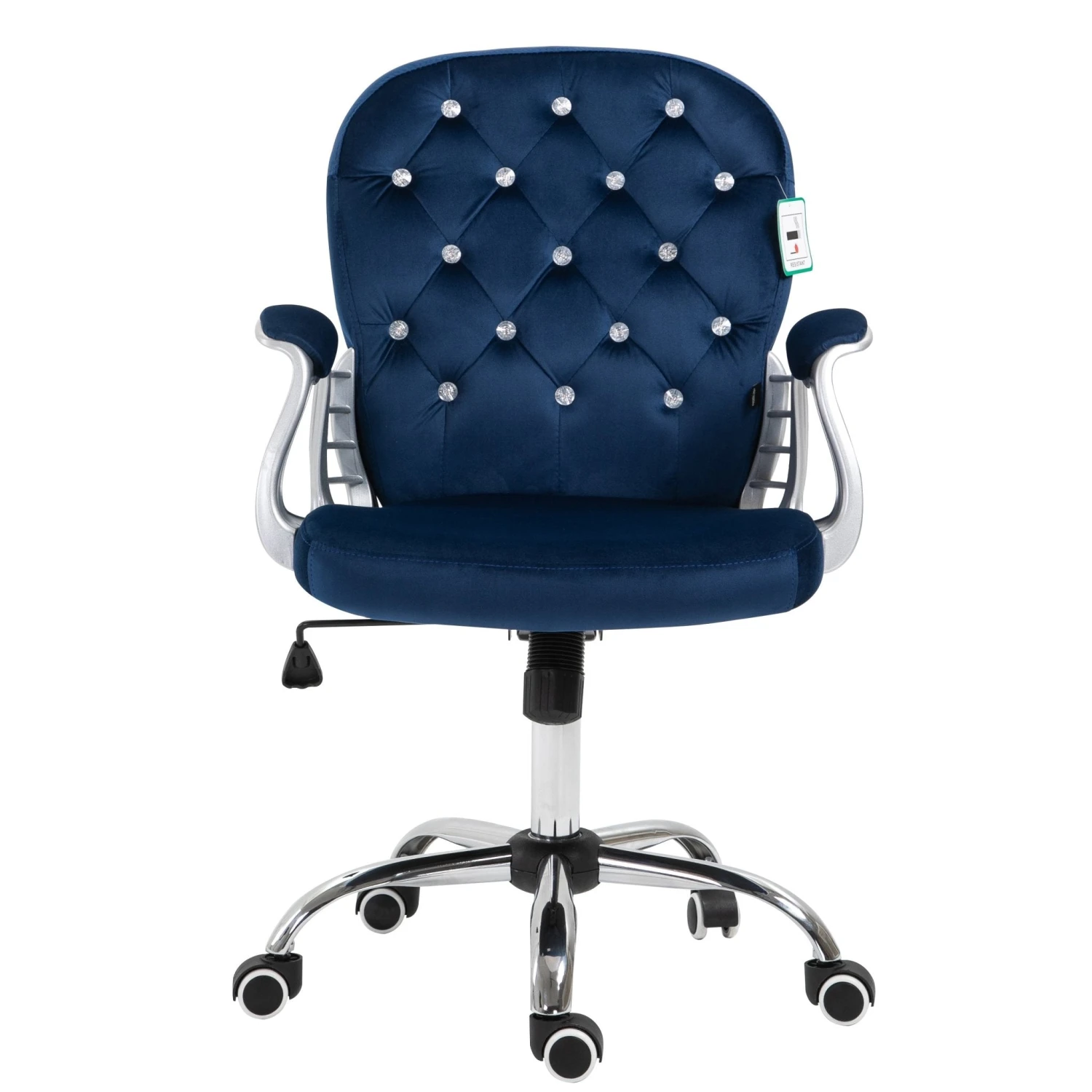 Blue Velvet Chesterfield Swivel Chair 2 Blue Velvet Chesterfield Swivel Chair - Image 2