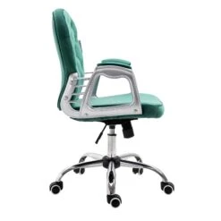 Green Velvet Chesterfield Swivel Chair 11 Green Velvet Chesterfield Swivel Chair -Daals Store MO85GREEN WB3