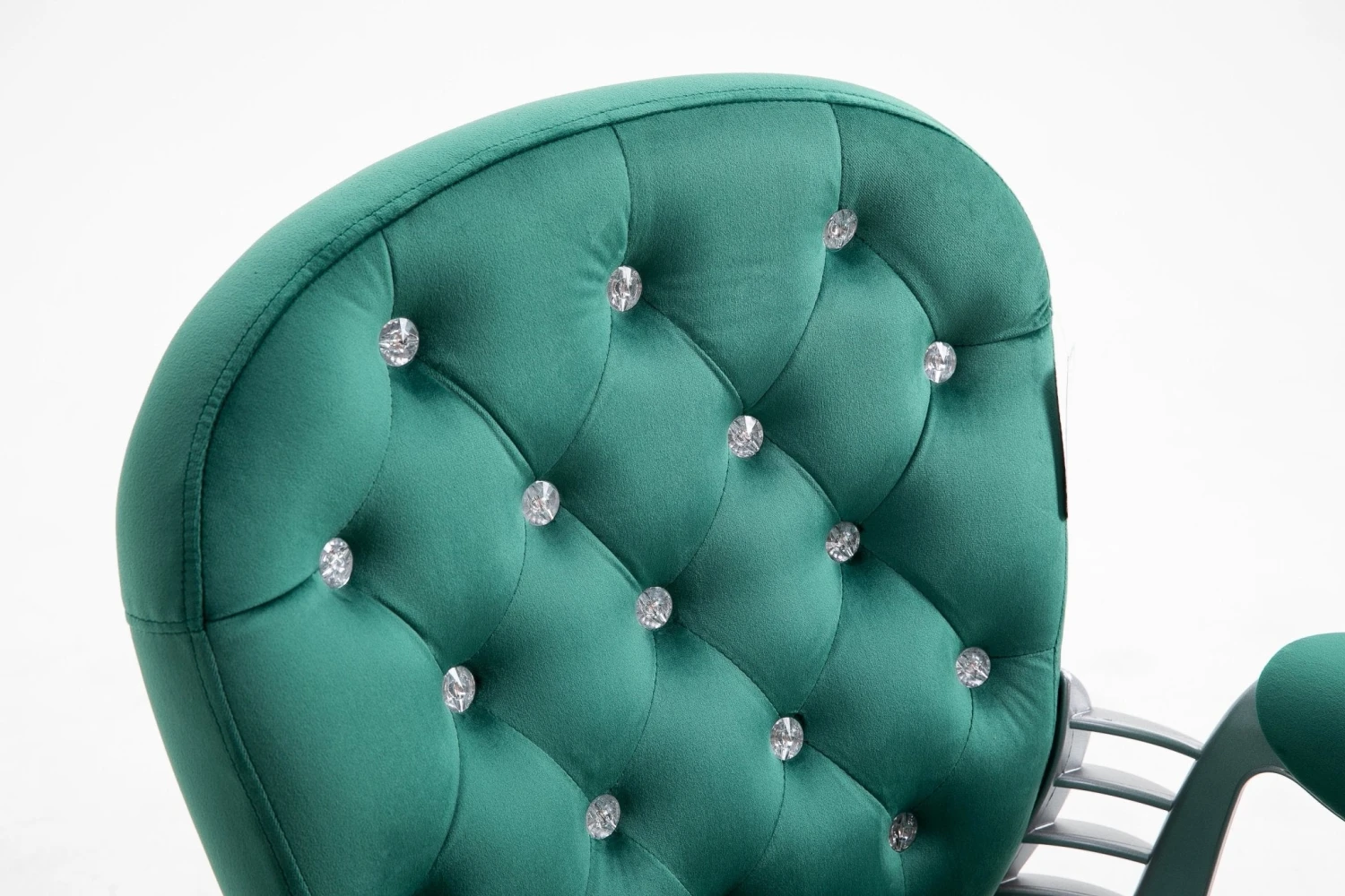 Green Velvet Chesterfield Swivel Chair 6 Green Velvet Chesterfield Swivel Chair - Image 6