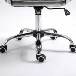 Grey Velvet Chesterfield Mid Back Swivel Chair 13 Grey Velvet Chesterfield Mid Back Swivel Chair -Daals Store MO85GREY detail2