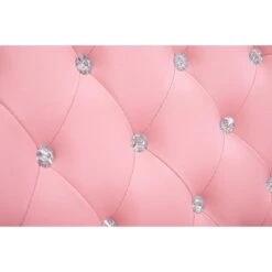 Pink Faux Leather Chesterfield Swivel Chair 17 Pink Faux Leather Chesterfield Swivel Chair -Daals Store MO85PINK detail3