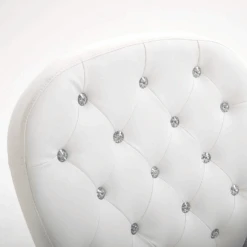 White Faux Leather Chesterfield Swivel Chair 13 White Faux Leather Chesterfield Swivel Chair -Daals Store MO85WHITE detail2