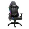 VIRIBUS X1 Office Gaming Chair With 12-Colour LED Light, Black -Daals Store MO92BLACK WB1