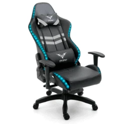 VIRIBUS X1 Office Gaming Chair With 12-Colour LED Lights, Black And Grey -Daals Store MO92GREY GIF