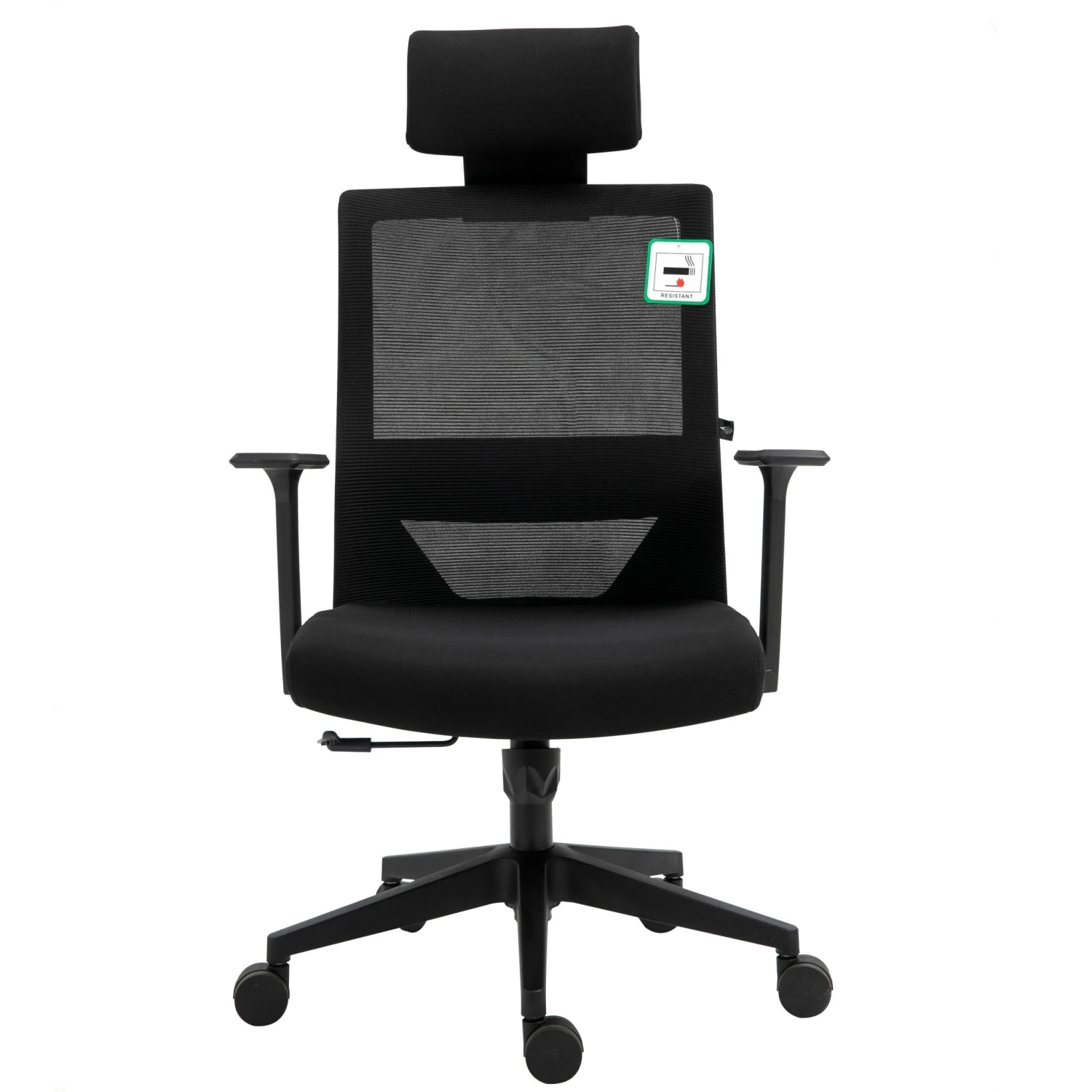 Joni High Back Mesh Office Chair With Headrest In Black 2 Joni High Back Mesh Office Chair With Headrest In Black - Image 2