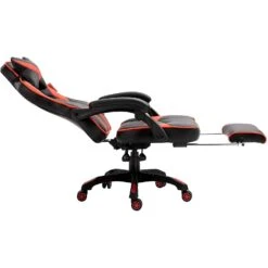 Cherry Tree Furniture High Back Recliner Gaming Chair With Cushion & Retractable Footrest Black & Red 14 Cherry Tree Furniture High Back Recliner Gaming Chair With Cushion & Retractable Footrest Black & Red -Daals Store MR82RED WB5