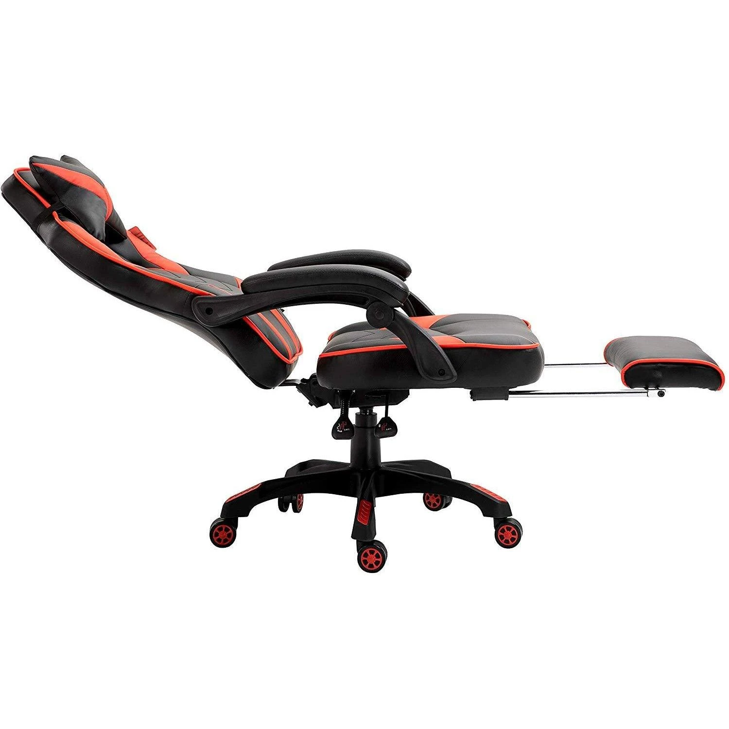 Cherry Tree Furniture High Back Recliner Gaming Chair With Cushion & Retractable Footrest Black & Red 6 Cherry Tree Furniture High Back Recliner Gaming Chair With Cushion & Retractable Footrest Black & Red - Image 6