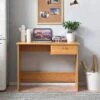 Cherry Tree Furniture MERV Computer Desk Home Office Desk With Drawer Beech Colour -Daals Store NOA 46 BEECH main
