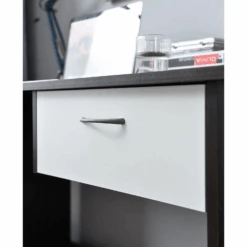 Cherry Tree Furniture MERV Computer Desk Home Office Desk With Drawer Walnut & White Colour 9 Cherry Tree Furniture MERV Computer Desk Home Office Desk With Drawer Walnut & White Colour -Daals Store NOA 46 WALNUTWHITE scene3