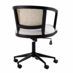 Lucia Natural Cane Swivel Desk Chair 18 Lucia Natural Cane Swivel Desk Chair -Daals Store OCH 035 BLACK BEIGEFAB WB4