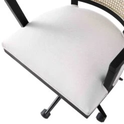 Lucia Natural Cane Swivel Desk Chair 22 Lucia Natural Cane Swivel Desk Chair -Daals Store OCH 035 BLACK BEIGEFAB detail3