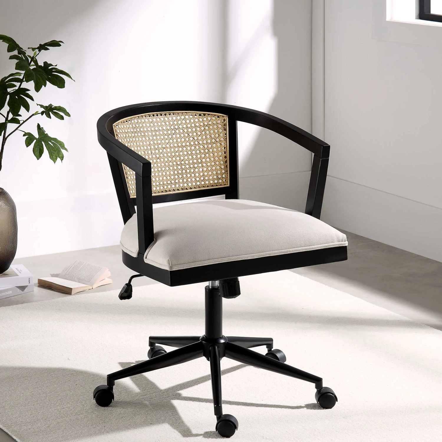 Lucia Natural Cane Swivel Desk Chair 1 Lucia Natural Cane Swivel Desk Chair