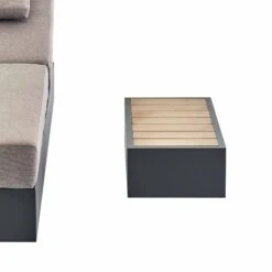 Jardin Aluminium Outdoor Side Table in Granite β Hand-Brushed Wood Effect Slatted Low Coffee Table 10 Jardin Aluminium Outdoor Side Table in Granite β Hand-Brushed Wood Effect Slatted Low Coffee Table -Daals Store OD ALU1 GRANITE STB WB3