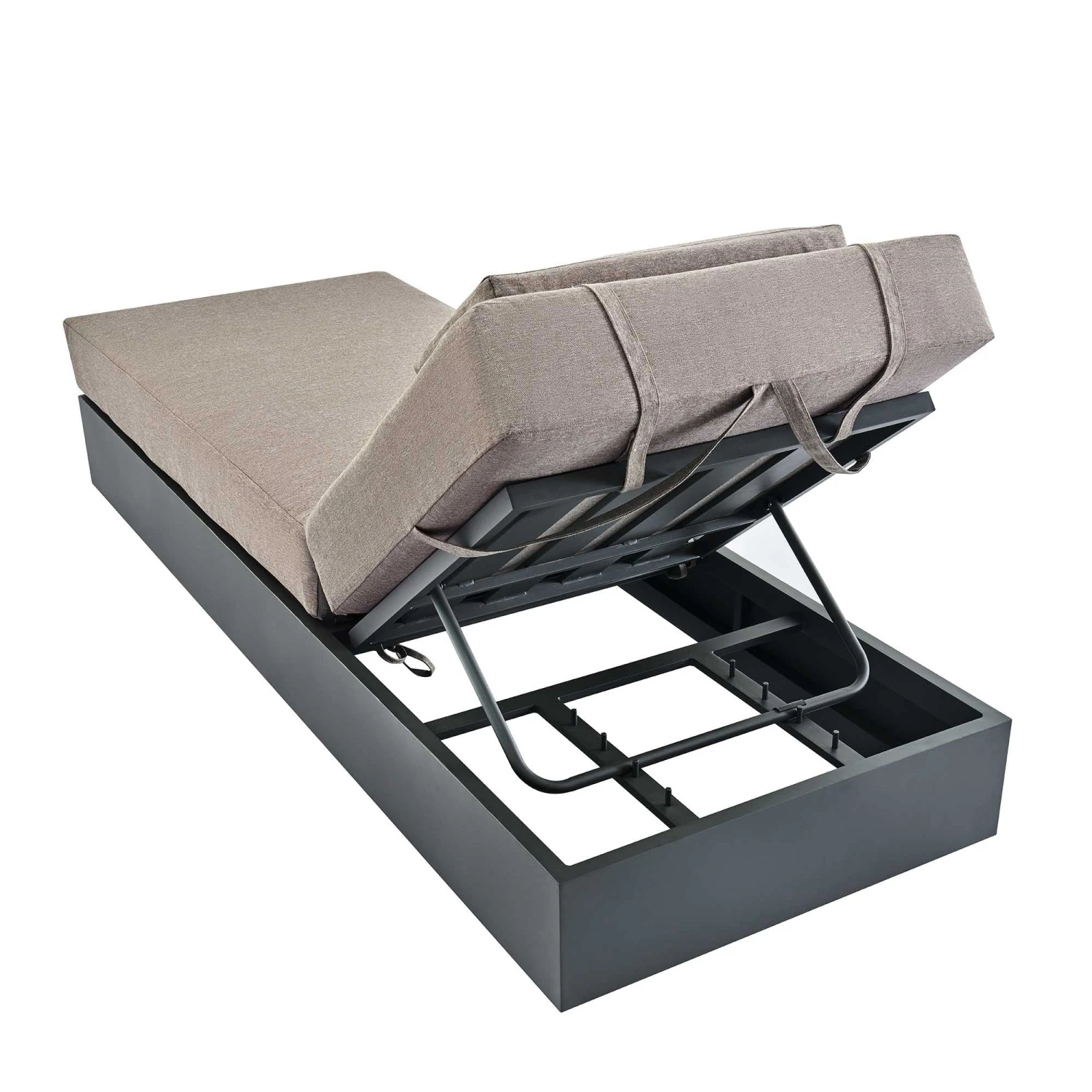 Jardin Aluminium Outdoor Sun Lounger, Granite 9 Jardin Aluminium Outdoor Sun Lounger, Granite - Image 9