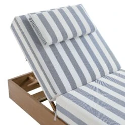 Jardin Aluminium Outdoor Sun Lounger Set, Natural With Blue Stripes 23 Jardin Aluminium Outdoor Sun Lounger Set, Natural With Blue Stripes -Daals Store OD ALU1 NAT BLUESTRIPE SUNLG SET detail1