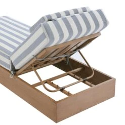 Jardin Aluminium Outdoor Sun Lounger, Natural With Blue Stripes 27 Jardin Aluminium Outdoor Sun Lounger, Natural With Blue Stripes -Daals Store OD ALU1 NAT BLUESTRIPE SUNLG detail3