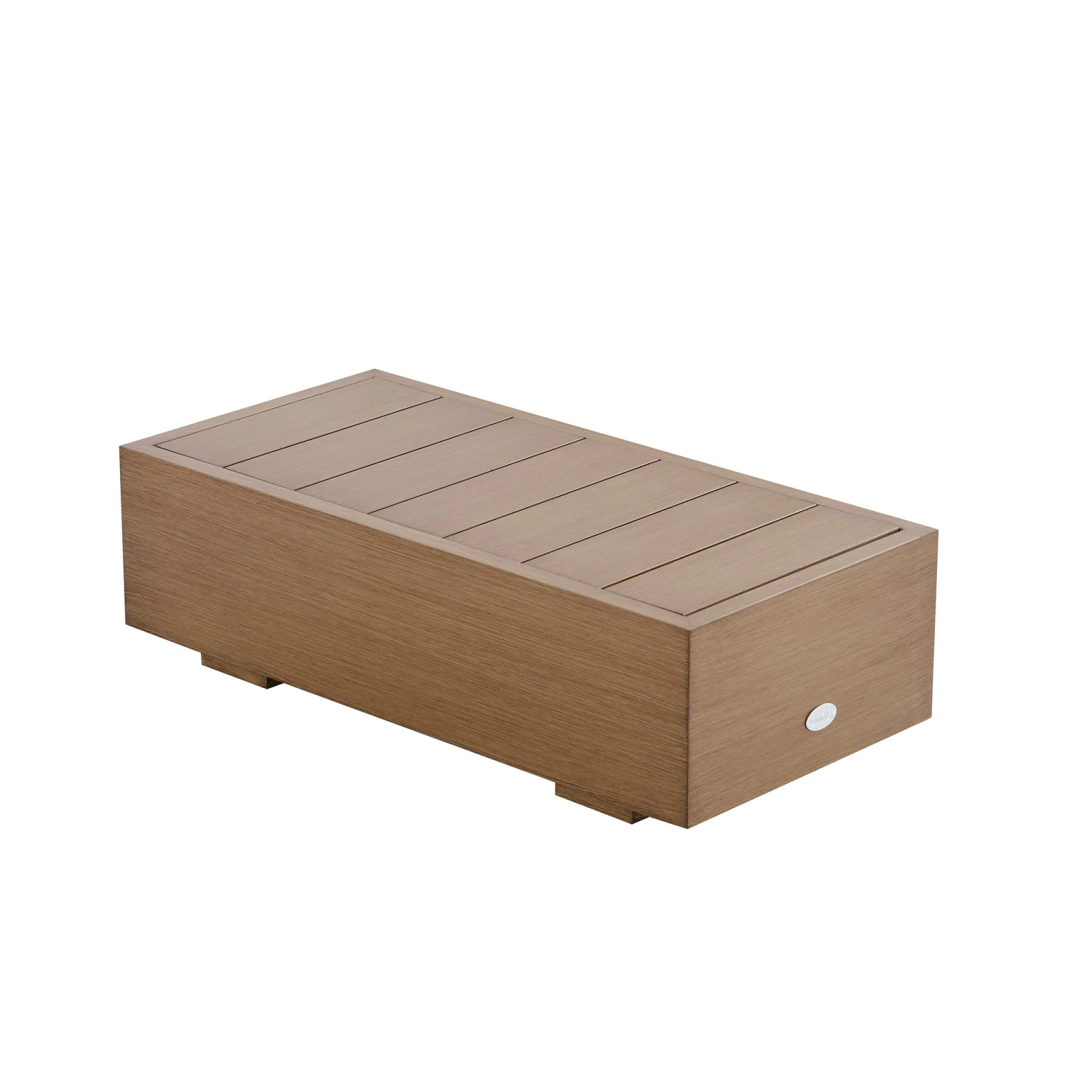 Jardin Natural Wood Effect β Slatted Aluminium Outdoor Side Table 2 Jardin Natural Wood Effect β Slatted Aluminium Outdoor Side Table - Image 2