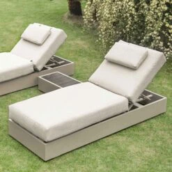 Jardin Aluminium Outdoor Sun Lounger, Pumice