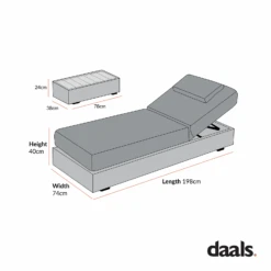 Jardin Aluminium Outdoor Sun Lounger Set, Natural With Blue Stripes 21 Jardin Aluminium Outdoor Sun Lounger Set, Natural With Blue Stripes -Daals Store OD ALU1 SUNLG SET CHART
