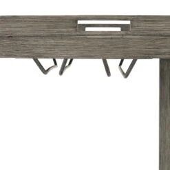 Montrose Brushed Silver Oak Aluminium Outdoor Bar Cart with Removable Tray -Daals Store OD ALU2 WGREY CART detail3