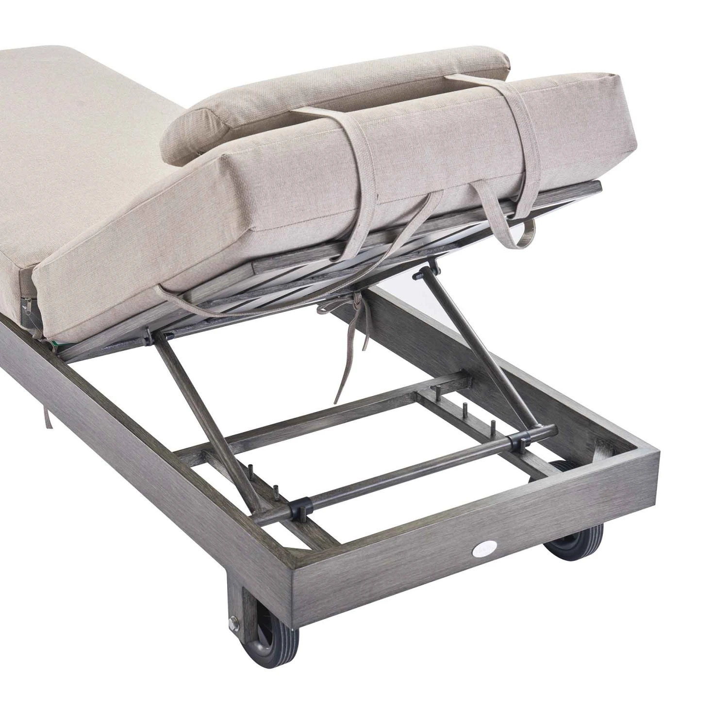 Montrose Aluminium Outdoor Sun Lounger, Brushed Silver Oak 5 Montrose Aluminium Outdoor Sun Lounger, Brushed Silver Oak - Image 5