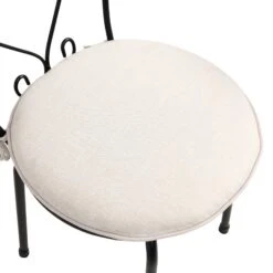 Haymes Dark Grey and Beige - Scrolled Metalwork 3-Piece Indoor & Outdoor Bistro Set -Daals Store OD BISTR 1067 BEIGE detail4