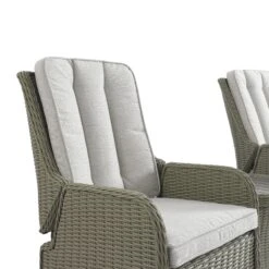Hampshire 2-Seater Round Wicker Reclining Bistro Set With Stools, Desert Sage -Daals Store OD BISTR 108 GREEN detail1