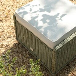 Hampshire 2-Seater Round Wicker Reclining Bistro Set With Stools, Desert Sage -Daals Store OD BISTR 108 GREEN scene8