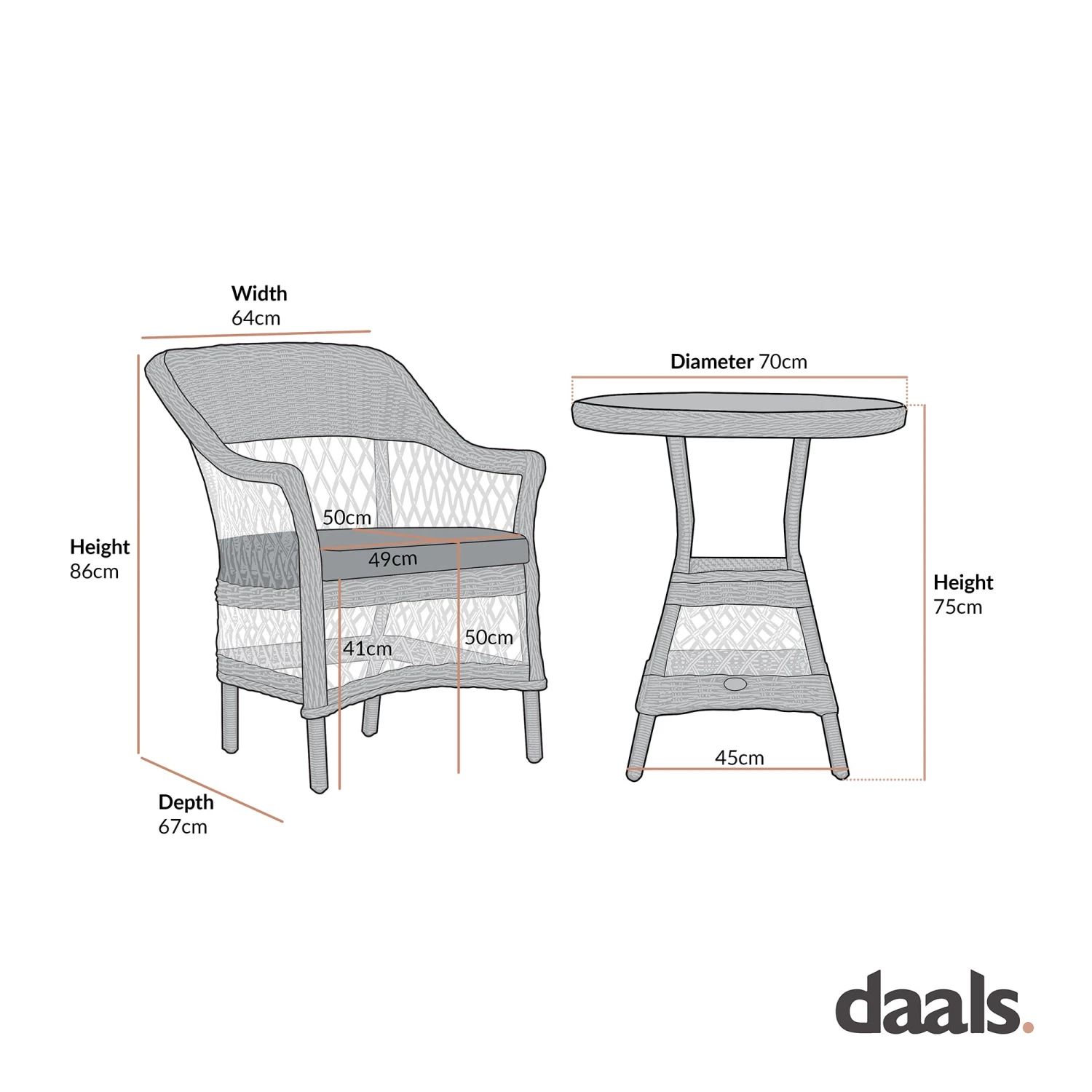 Willowbrook White Lattice Weave Rattan Bistro Set β 3-Piece Outdoor Garden Dining Set 9 Willowbrook White Lattice Weave Rattan Bistro Set β 3-Piece Outdoor Garden Dining Set - Image 9