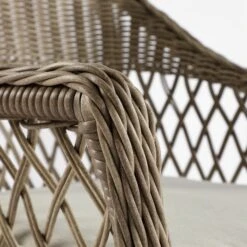 Willowbrook Natural Lattice Weave Rattan Bistro Set - 3-Piece All-Weather Garden Furniture -Daals Store OD BISTR 2987 NAT detail4