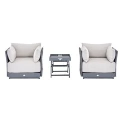 Pedra Rope And Aluminium Outdoor Bistro Set, Grey 16 Pedra Rope And Aluminium Outdoor Bistro Set, Grey -Daals Store OD BISTR 5050 GREY WB1