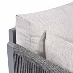 Pedra Rope And Aluminium Outdoor Bistro Set, Grey 22 Pedra Rope And Aluminium Outdoor Bistro Set, Grey -Daals Store OD BISTR 5050 GREY detail1