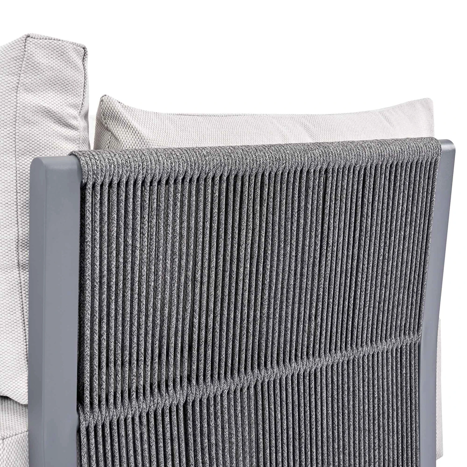 Pedra Rope And Aluminium Outdoor Bistro Set, Grey 11 Pedra Rope And Aluminium Outdoor Bistro Set, Grey - Image 11