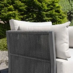 Pedra Rope And Aluminium Outdoor Bistro Set, Grey 15 Pedra Rope And Aluminium Outdoor Bistro Set, Grey -Daals Store OD BISTR 5050 GREY scene2