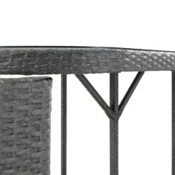 Granchester Dark Grey Rattan Balcony Bistro Set - Space-Saving Nesting 3-Piece Garden Furniture 25 Granchester Dark Grey Rattan Balcony Bistro Set - Space-Saving Nesting 3-Piece Garden Furniture -Daals Store OD BISTR 7034 DARKGREY detail3