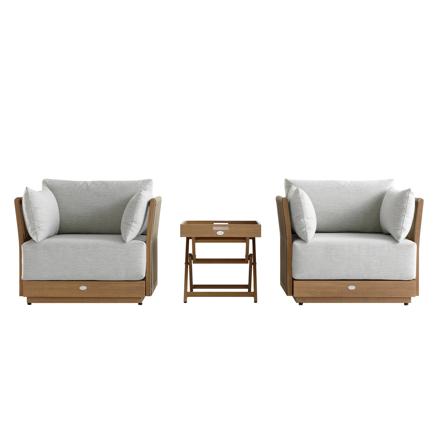 Pedra Rope And Aluminium Outdoor Bistro Set, Natural 10 Pedra Rope And Aluminium Outdoor Bistro Set, Natural - Image 10