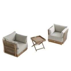 Pedra Rope And Aluminium Outdoor Bistro Set, Natural 29 Pedra Rope And Aluminium Outdoor Bistro Set, Natural -Daals Store OD BISTR NAT 5050 WB4