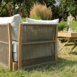 Pedra Rope And Aluminium Outdoor Bistro Set, Natural 22 Pedra Rope And Aluminium Outdoor Bistro Set, Natural -Daals Store OD BISTR NAT 5050 scene5