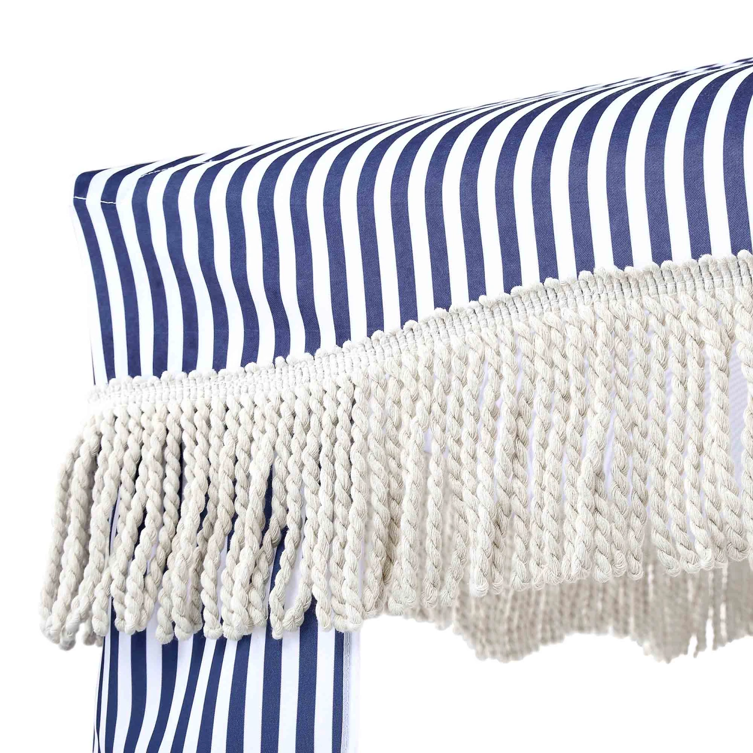 Gabriel Blue and White Striped Fringed Cabana β Vintage UPF50+ Beach & Garden Sun Shelter 9 Gabriel Blue and White Striped Fringed Cabana β Vintage UPF50+ Beach & Garden Sun Shelter - Image 9