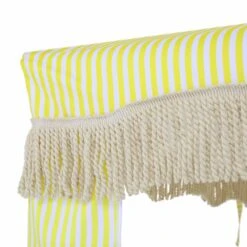Gabriel Yellow and White Striped Fringed Cabana β Vintage UPF50+ Garden & Beach Parasol 19 Gabriel Yellow and White Striped Fringed Cabana β Vintage UPF50+ Garden & Beach Parasol -Daals Store OD CABA 03 YELLOWSTRP detail1