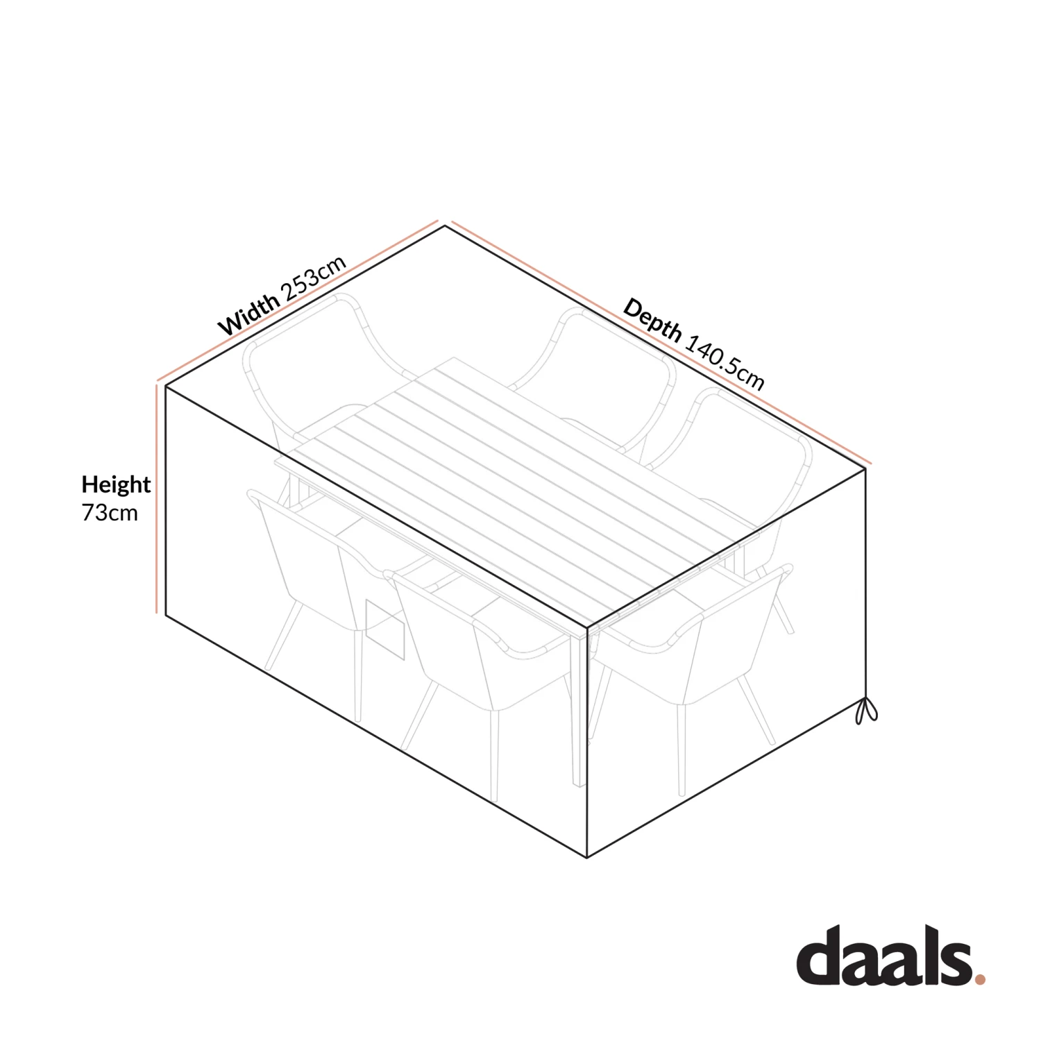 Cliveden Outdoor Dining Set Protective Cover β Heavy Duty Waterproof Cover for Washed Wood & Rattan Furniture 4 Cliveden Outdoor Dining Set Protective Cover β Heavy Duty Waterproof Cover for Washed Wood & Rattan Furniture - Image 4