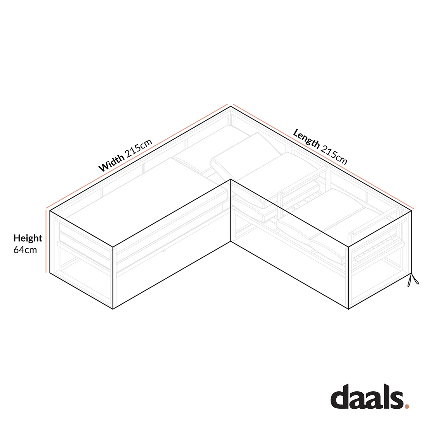 Albany Aluminium Corner Sofa Set Outdoor Cover - W215 x D215 x H64 cm - Weatherproof Polyester Protector 3 Albany Aluminium Corner Sofa Set Outdoor Cover - W215 x D215 x H64 cm - Weatherproof Polyester Protector - Image 3